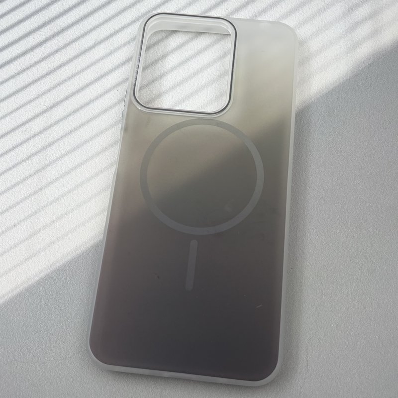 قاب گوشی Redmi 13 / Redmi 13x / Poco M6 4G شیائومی مات PC CASE طرح مگ سیف Magsafe طیفی خاکستری کد 71108 - Image 2