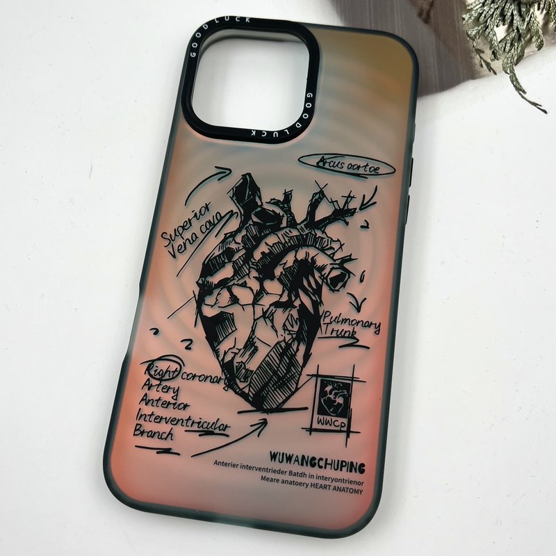 قاب گوشی iPhone 16 Pro Max آیفون Good Luck ایربگ دار هولوگرامی طرح قلب لنز برجسته کد 74685 - Image 2