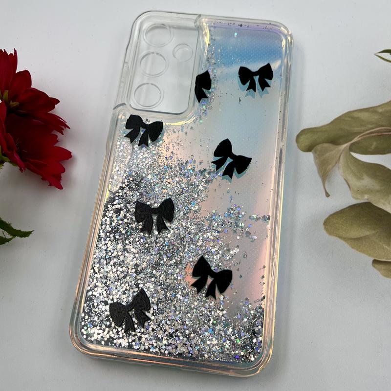 قاب گوشی Galaxy A35 سامسونگ آکواریومی اکلیلی هولوگرامی ایربگ دار طرح پاپیون مشکی کد 74969 - Image 2