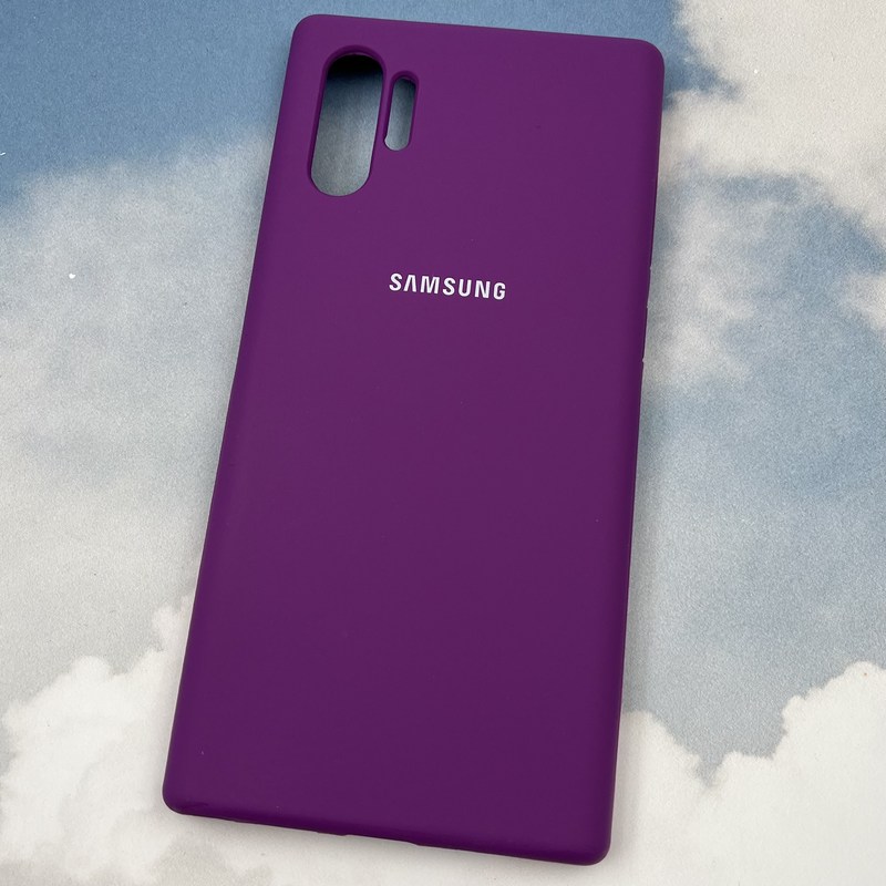 قاب گوشی Galaxy Note 10 Plus سامسونگ سیلیکونی پاک کنی اورجینال داخل پارچه ای رنگ بنفش کد 75196 - Image 2