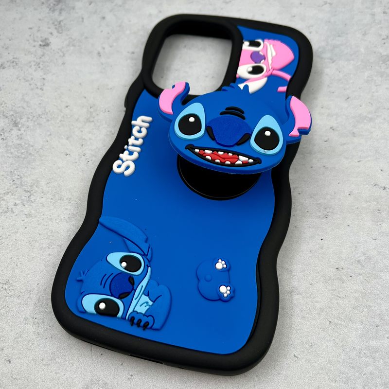 قاب گوشی Redmi 13C / Poco C65 شیائومی Toy Case عروسکی سیلیکونی پاپ سوکتی ضد ضربه طرح استیچ آبی کد 75977 - Image 2
