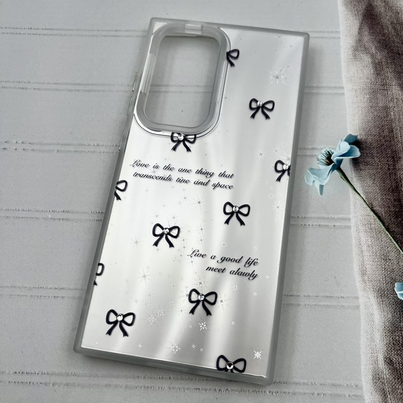 قاب گوشی Galaxy S24 Ultra سامسونگ Star Case کهکشانی نگین برجسته لوکس طرح پاپیون کد 78081 - Image 2