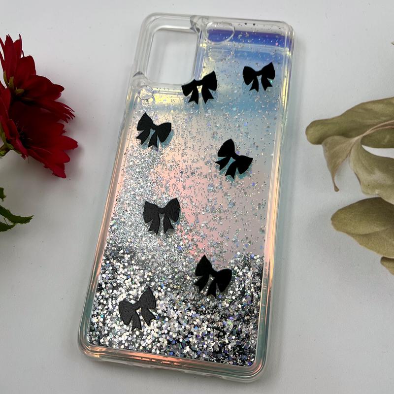 قاب گوشی Galaxy A31 سامسونگ آکواریومی اکلیلی هولوگرامی ایربگ دار طرح پاپیون مشکی کد 81767 - Image 2