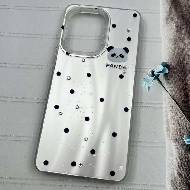 قاب گوشی Poco X7 Pro شیائومی Star Case کهکشانی نگین برجسته لوکس طرح پاندا کد 82634 - Image 2