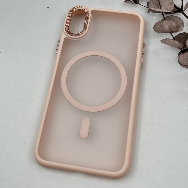 قاب گوشی iPhone X / iPhone XS آیفون Carbon Case مات مگ سیف Magsafe اورجینال لنز کربن برجسته اسپرت گلبهی کد 83068 - Image 2
