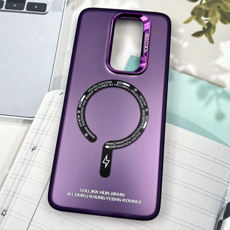 قاب گوشی Redmi Note 8 Pro شیائومی So Cool اورجینال طرح مگ سیف New Magsafe لنز متال بنفش اسپرت کد 83664 - Image 2