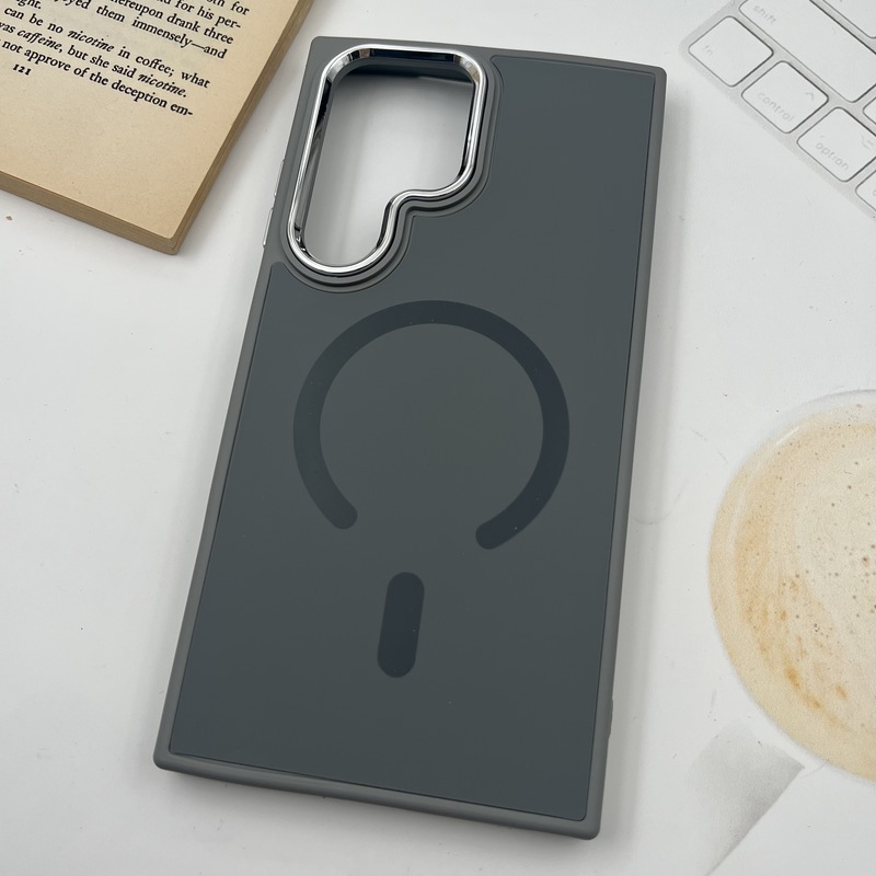 قاب گوشی Galaxy S24 Ultra سامسونگ Creative Case سیلیکونی پاک کنی مگ سیف اورجینال لنز متال تیتانیوم کد 84739 - Image 2