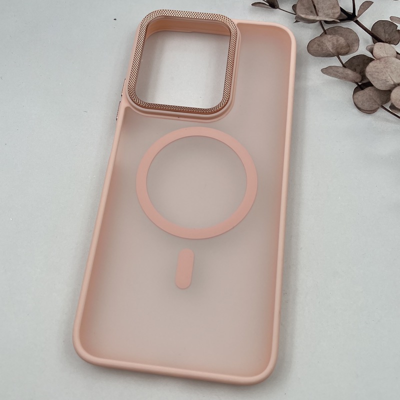 قاب گوشی Redmi 15C / Poco C85 شیائومی Carbon Case مات مگ سیف Magsafe اورجینال لنز کربن برجسته اسپرت گلبهی کد 84900 - Image 2