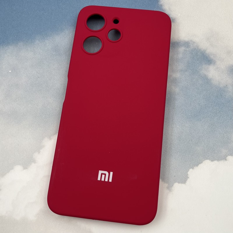قاب گوشی Redmi 12 / Poco M6 Pro 5G شیائومی سیلیکونی پاک کنی اورجینال داخل پارچه ای محافظ لنز دار آلبالویی کد 86341 - Image 2