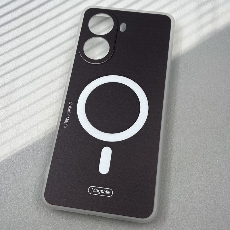 قاب گوشی Poco X7 Pro شیائومی Colorfull Case سیلیکونی طرح مگ سیف Magsafe محافظ لنز دار مشکی کد 89086 - Image 2