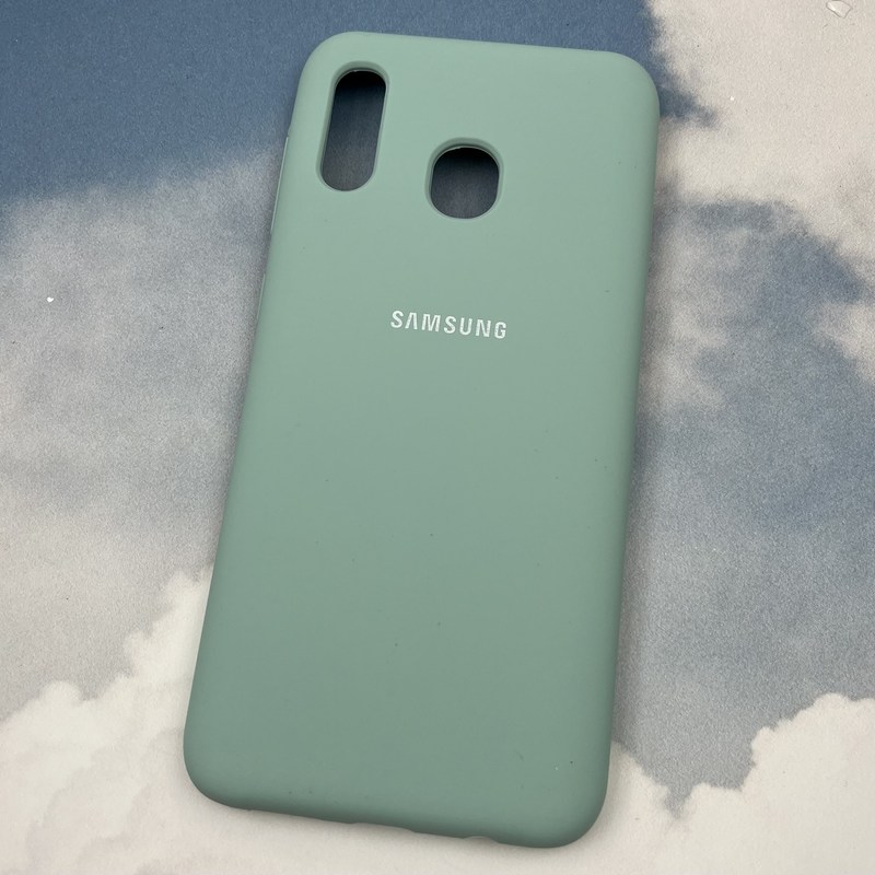 قاب گوشی Galaxy A20 / A30 سامسونگ سیلیکونی پاک کنی اورجینال داخل پارچه ای فیروزه ای کد 90217 - Image 2