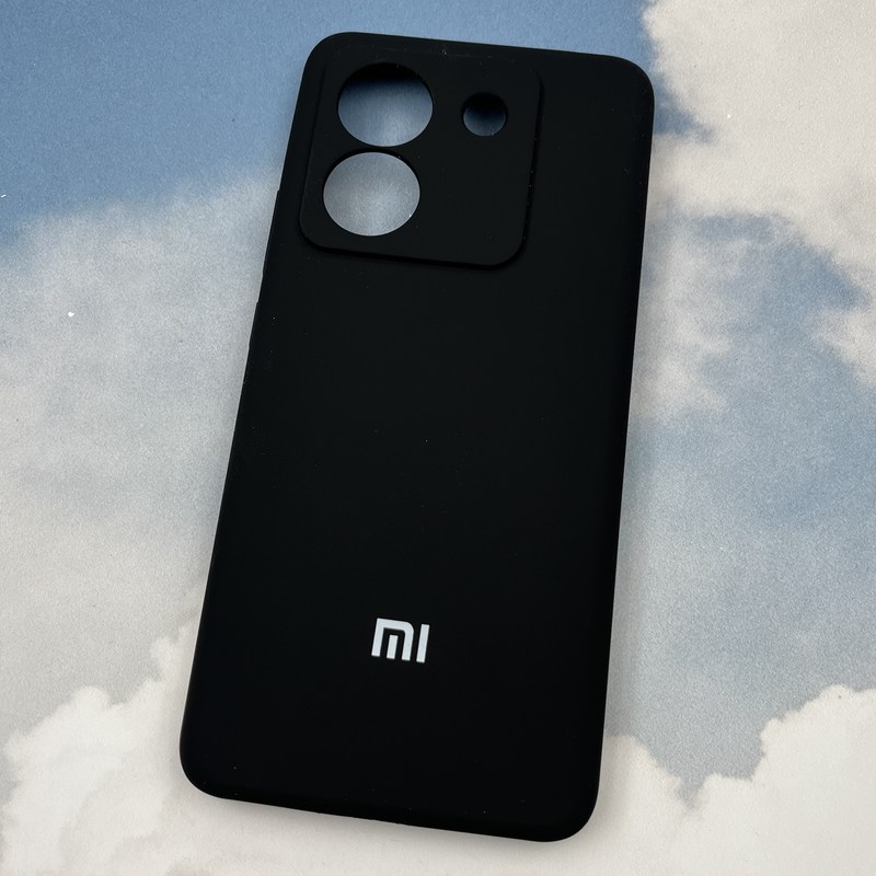 قاب گوشی Poco M7 Pro شیائومی سیلیکونی پاک کنی اورجینال داخل پارچه ای رنگ مشکی محافظ لنز دار کد 91317 - Image 2