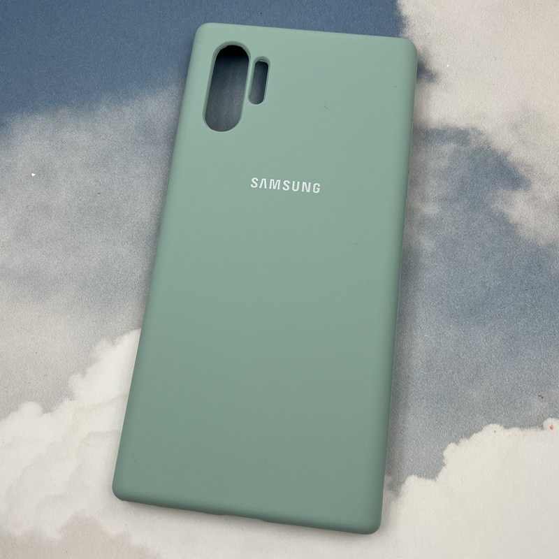 قاب گوشی Galaxy Note 10 Plus سامسونگ سیلیکونی پاک کنی اورجینال داخل پارچه ای رنگ فیروزه ای کد 91821 - Image 2
