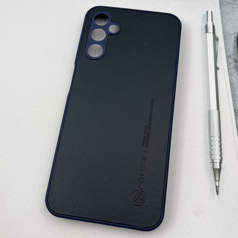 قاب گوشی Galaxy A14 سامسونگ Nillkin Case چرم نیلکین کلاسیک محافظ لنز دار برجسته سرمه ای کد 92496 - Image 2