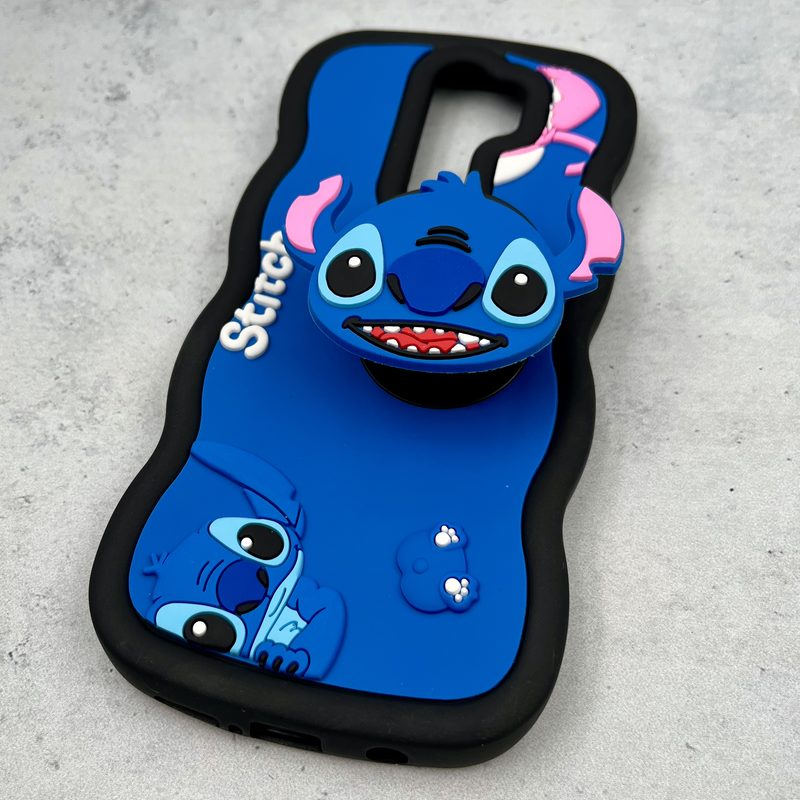 قاب گوشی Redmi Note 8 Pro شیائومی Toy Case عروسکی سیلیکونی پاپ سوکتی ضد ضربه طرح استیچ آبی کد 93806 - Image 2