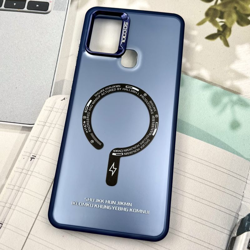 قاب گوشی Galaxy A21S سامسونگ So Cool اورجینال طرح مگ سیف New Magsafe لنز متال آبی اسپرت کد 93826 - Image 2