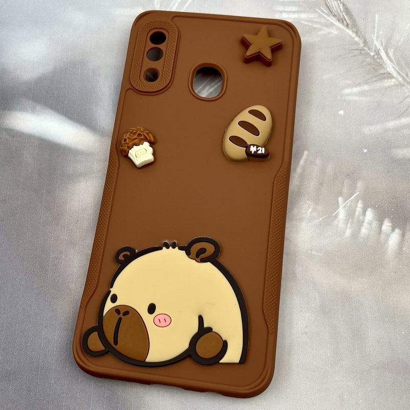 قاب گوشی Galaxy A20 / Galaxy A30 سامسونگ Pinhole Case عروسکی لنز برجسته سیلیکونی طرح تدی محافظ لنز دار کد 94517 - Image 2