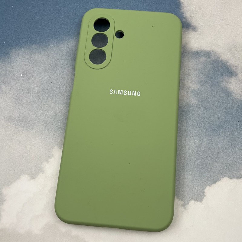 قاب گوشی Galaxy A17 سامسونگ سیلیکونی پاک کنی اورجینال داخل پارچه ای محافظ لنز دار رنگ سبز روشن کد 96574 - Image 2