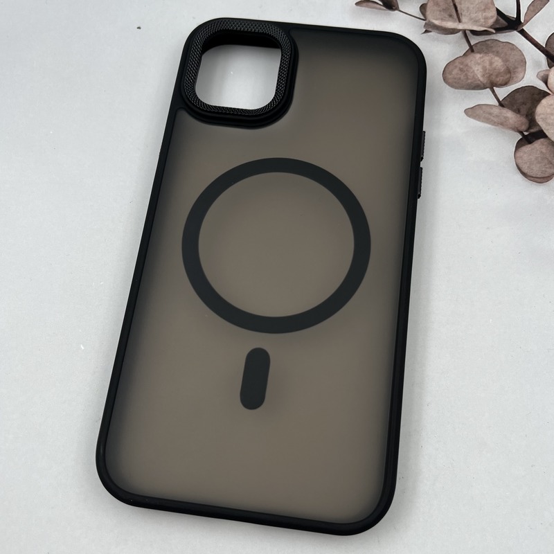 قاب گوشی iPhone 11 آیفون Carbon Case مات مگ سیف Magsafe اورجینال لنز کربن برجسته اسپرت مشکی کد 98160 - Image 2