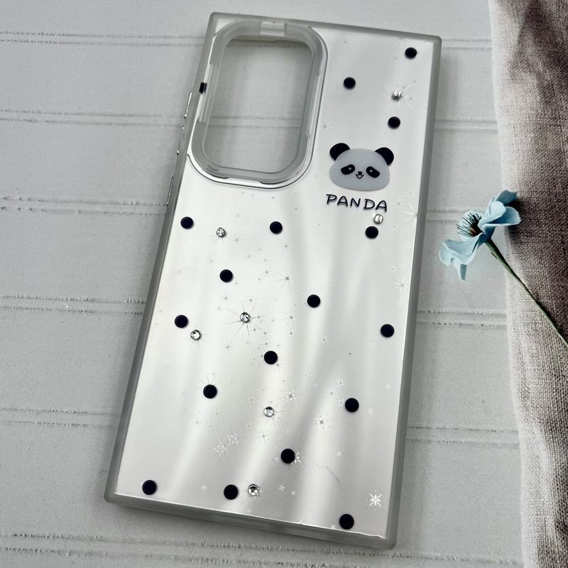 قاب گوشی Galaxy S24 Ultra سامسونگ Star Case کهکشانی نگین برجسته لوکس طرح پاندا کد 98687 - Image 2