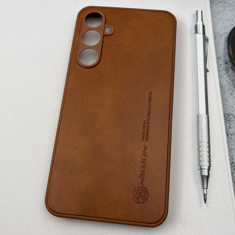 قاب گوشی Galaxy A35 سامسونگ Nillkin Case چرم نیلکین کلاسیک محافظ لنز دار برجسته عسلی کد 99515 - Image 2