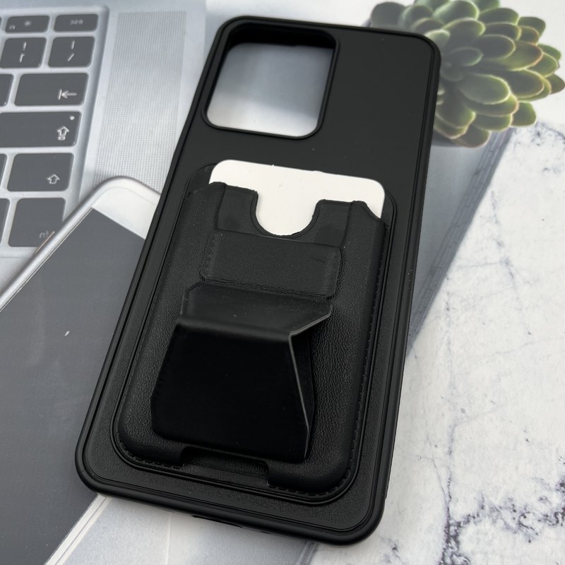 قاب گوشی Redmi 13C / Poco C65 شیائومی Wallet Case کلاسیک جاکارتی دار چرم استند شو مشکی کد 117333 - Image 2