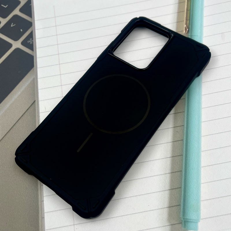 قاب گوشی Redmi Note 12 4G شیائومی Shield Case ضد ضربه سیلیکونی ایربگ دار طرح مگ سیف Magsafe مشکی کد 11878 - Image 2