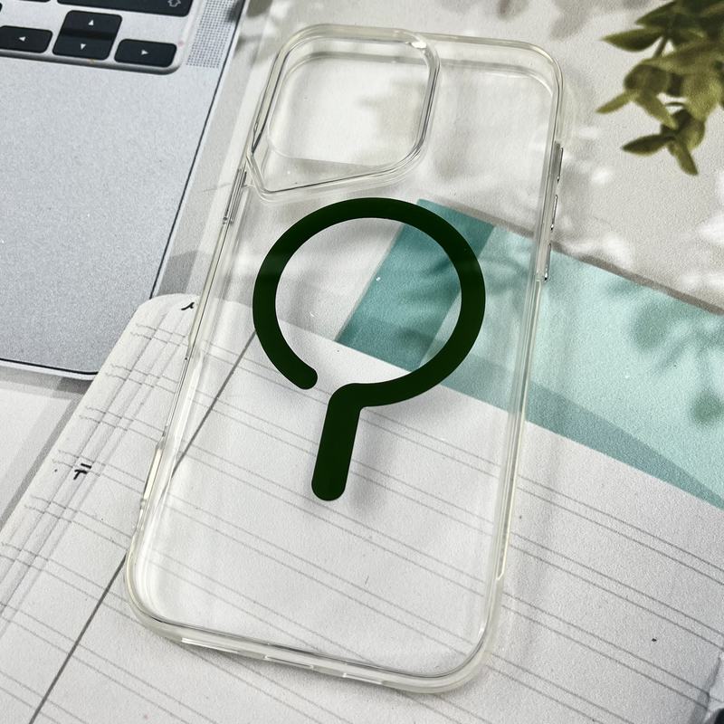 قاب گوشی iPhone 16 Pro Max آیفون شفاف Magnetic Case مگ سیف Magsafe اورجینال ضد ضربه Sport سبز کد 15675 - Image 2