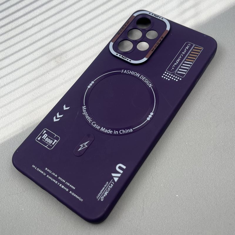 قاب گوشی Galaxy A33 سامسونگ Silicon Case سیلیکونی طرح مگ سیف Magsafe RT محافظ لنز دار بنفش کد 16150 - Image 2