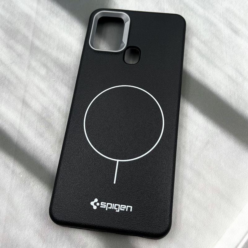 قاب گوشی Galaxy A21S سامسونگ Spigen Case سیلیکونی طرح مگ سیف Magsafe لنز کروم مشکی کد 22489 - Image 2