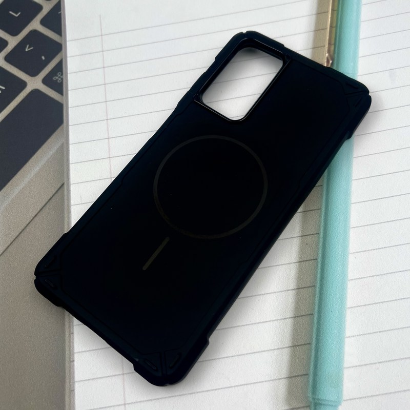 قاب گوشی Redmi Note 11 Pro / Redmi Note 12 Pro 4G شیائومی Shield Case ضد ضربه سیلیکونی ایربگ دار طرح مگ سیف Magsafe مشکی کد 23767 - Image 2
