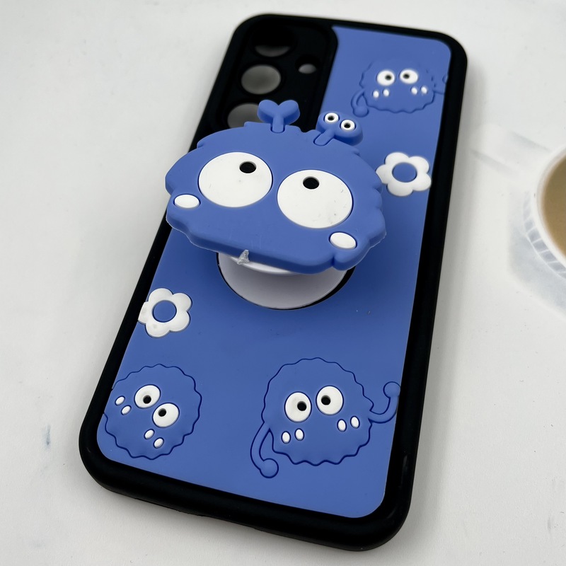 قاب گوشی Galaxy S24 FE سامسونگ Funny Case سیلیکونی پاپ سوکتی عروسکی برجسته طرح هپل محافظ لنز دار کد 23854 - Image 2