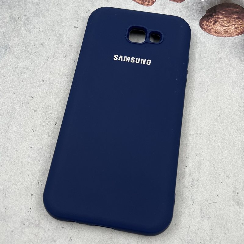 قاب گوشی (Galaxy A7 2017 (A720 سامسونگ سیلیکونی های کپی محافظ لنز دار سرمه ای کد 29574 - Image 2