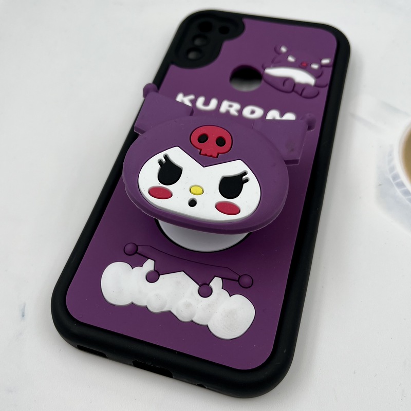 قاب گوشی Galaxy A11 / Galaxy M11 سامسونگ Funny Case سیلیکونی پاپ سوکتی عروسکی برجسته طرح کرومی محافظ لنز دار کد 33979 - Image 2