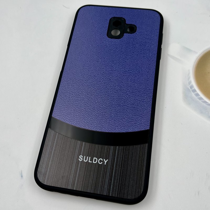 قاب گوشی Galaxy J6 Plus سامسونگ Texture Case طرح دو تکه کلاسیک SULDCY محافظ لنز دار آبی کد 382547 - Image 2