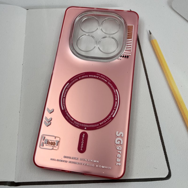 قاب گوشی Redmi Note 14 Pro 4G شیائومی New So Cool اورجینال طرح مگ سیف Magsafe اسپرت RT محافظ لنز دار صورتی کد 38363 - Image 2