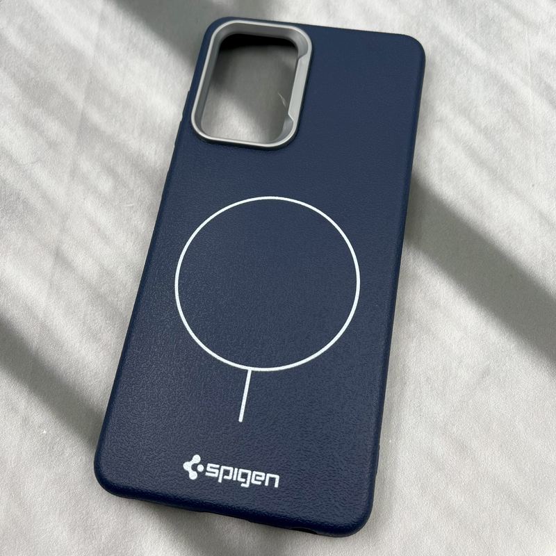 قاب گوشی Galaxy A52 / Galaxy A52S سامسونگ Spigen Case سیلیکونی طرح مگ سیف Magsafe لنز کروم سرمه ای کد 39420 - Image 2