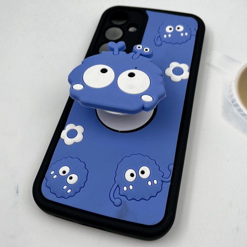 قاب گوشی Galaxy S23 FE سامسونگ Funny Case سیلیکونی پاپ سوکتی عروسکی برجسته طرح هپل محافظ لنز دار کد 39955 - Image 2