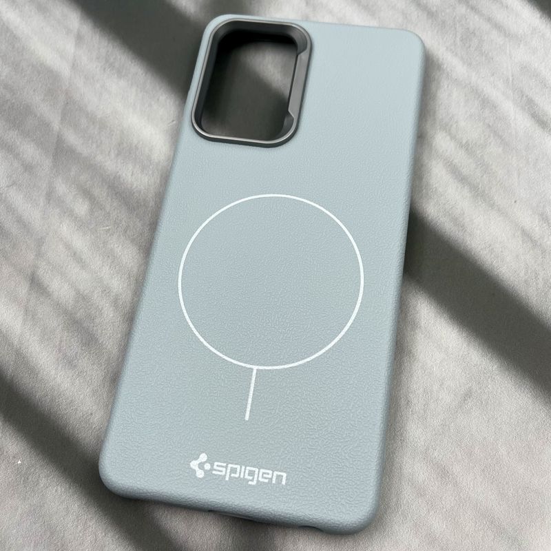 قاب گوشی Galaxy A52 / Galaxy A52S سامسونگ Spigen Case سیلیکونی طرح مگ سیف Magsafe لنز کروم آبی کد 41030 - Image 2