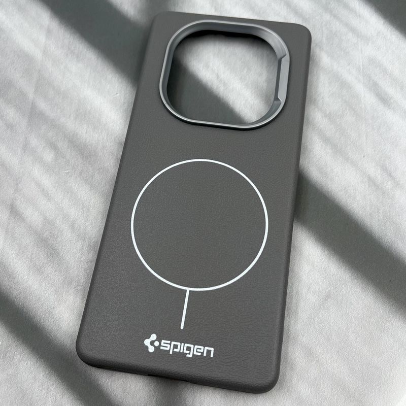 قاب گوشی Redmi Note 14 Pro 4G شیائومی Spigen Case سیلیکونی طرح مگ سیف Magsafe لنز کروم تیتانیوم کد 42525 - Image 2
