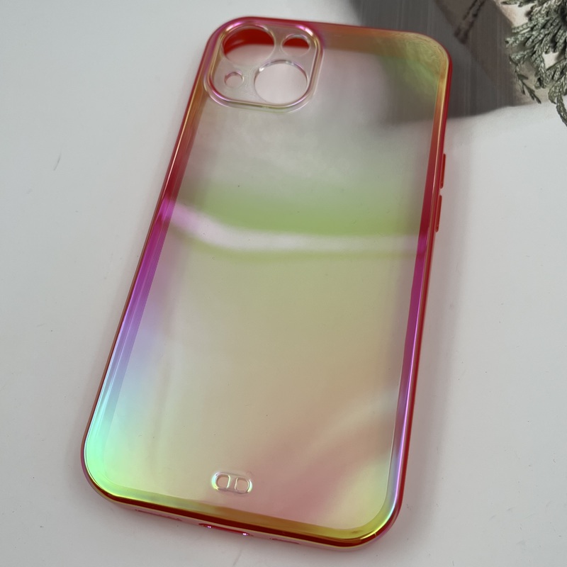 قاب گوشی iPhone 13 آیفون شفاف Clear Case رنگین کمانی محافظ لنز دار قرمز کد 425887 - Image 2