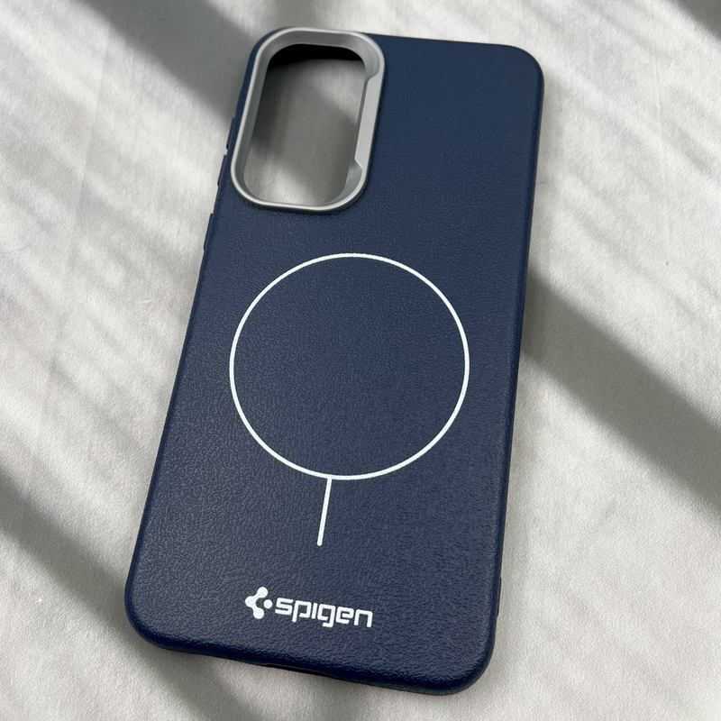 قاب گوشی Galaxy A55 سامسونگ Spigen Case سیلیکونی طرح مگ سیف Magsafe لنز کروم سرمه ای کد 47398 - Image 2