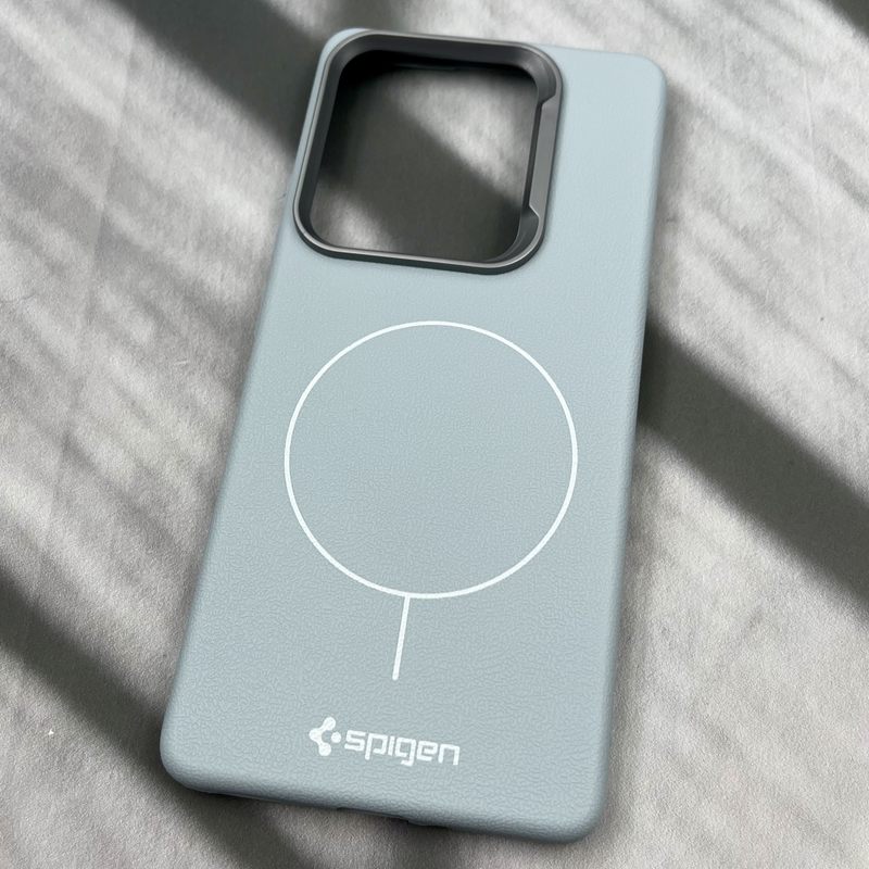 قاب گوشی Redmi Note 14S شیائومی Spigen Case سیلیکونی طرح مگ سیف Magsafe لنز کروم آبی کد 47509 - Image 2
