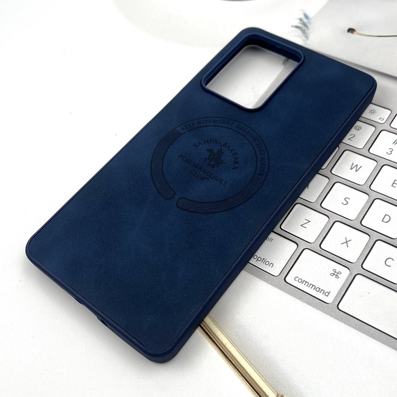 قاب گوشی Redmi Note 12 Pro 5G / Poco X5 Pro شیائومی Premium Leather چرم طرح مگ سیف Magsafe اسپرت سرمه ای کد 48779 - Image 2