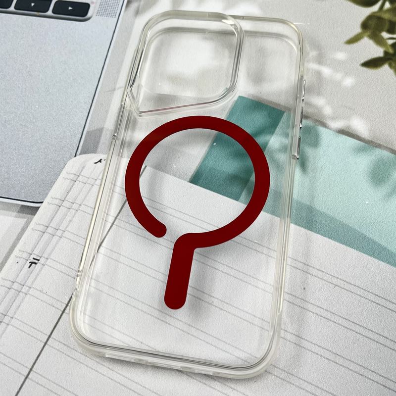 قاب گوشی iPhone 15 Pro آیفون شفاف Magnetic Case مگ سیف Magsafe اورجینال ضد ضربه Sport قرمز کد 50432 - Image 2