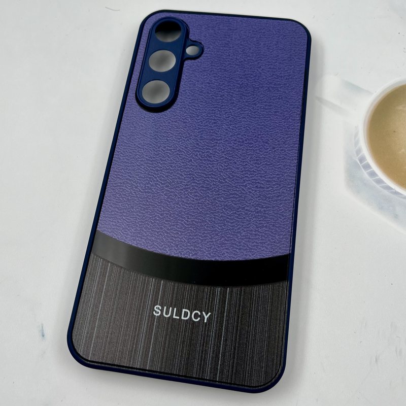 قاب گوشی Galaxy S23 FE سامسونگ Texture Case طرح دو تکه کلاسیک SULDCY محافظ لنز دار آبی کد 509161 - Image 2