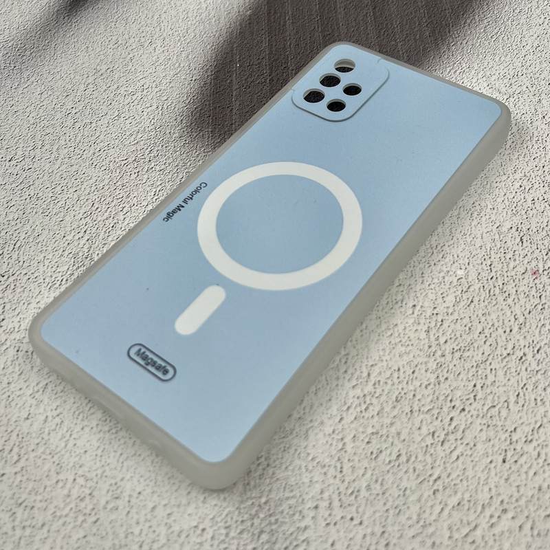 قاب گوشی Galaxy A51 سامسونگ Colorfull Case سیلیکونی طرح مگ سیف Magsafe محافظ لنز دار آبی آسمانی کد 51858 - Image 2