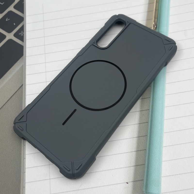 قاب گوشی Galaxy A30S / Galaxy A50S / Galaxy A50 سامسونگ Shield Case ضد ضربه سیلیکونی ایربگ دار طرح مگ سیف Magsafe تیتانیوم کد 54597 - Image 2