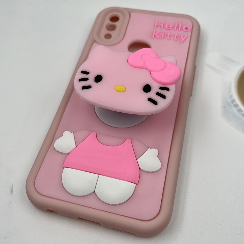 قاب گوشی Galaxy A10S سامسونگ Funny Case سیلیکونی پاپ سوکتی عروسکی برجسته طرح کیتی محافظ لنز دار کد 55903 - Image 2