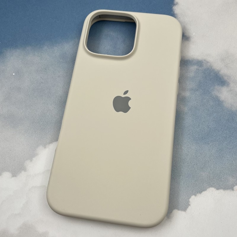 قاب گوشی iPhone 16 Pro Max آیفون سیلیکونی پاک کنی اورجینال داخل پارچه ای رنگ کرم کد 55950 - Image 2